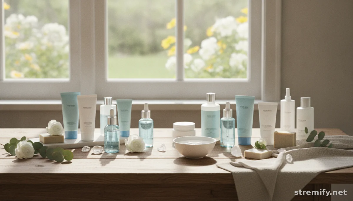 Beauty products for live streaming sales in natural daylight near window for best lighting effect.