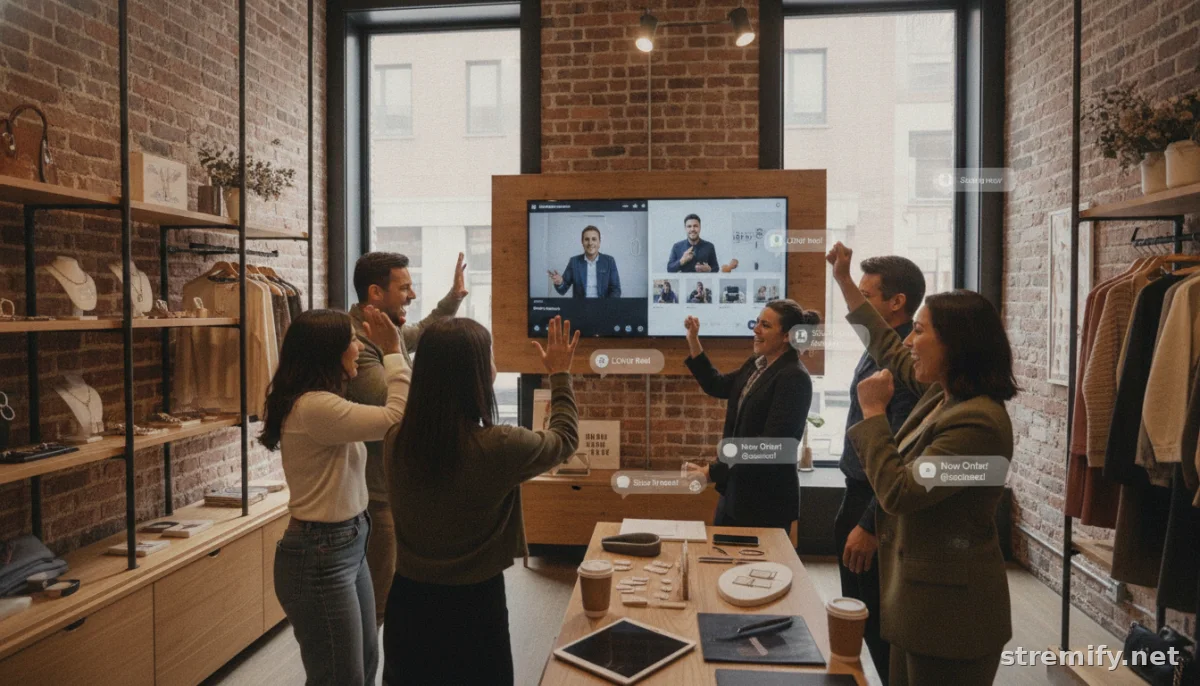 Boutique team celebrating live sale orders driven by YouTube Shorts campaign