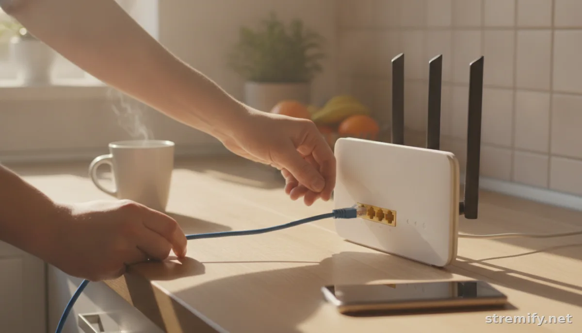 connecting ethernet cable to router to prevent livestream lag issues