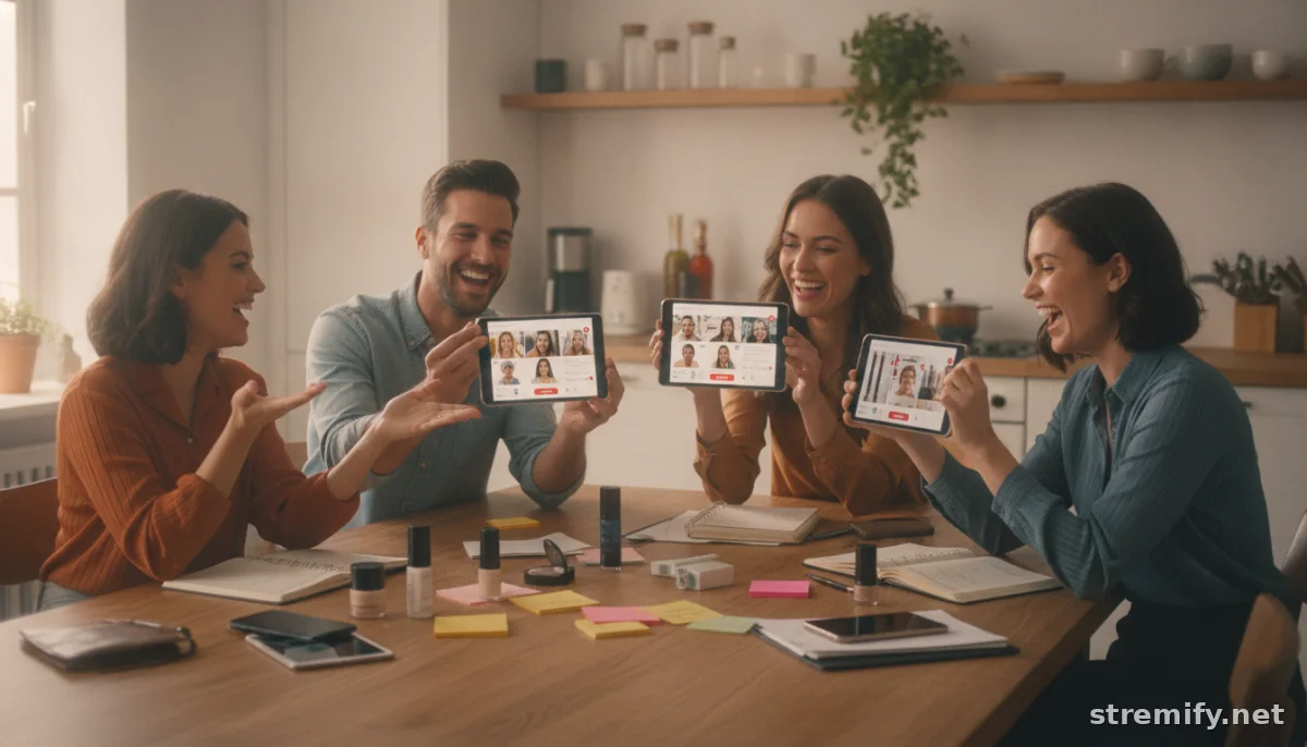 live shopping team coordinating multiple streaming hosts on mobile devices