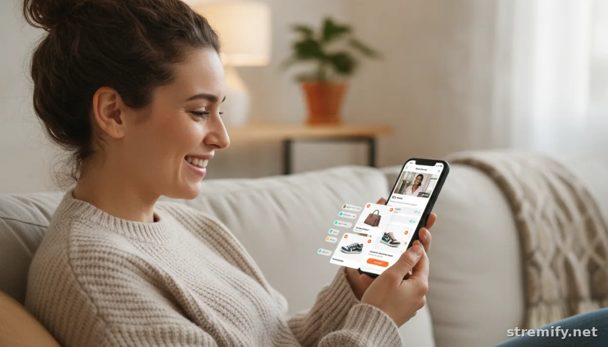Personalized product recommendations during live shopping on mobile device