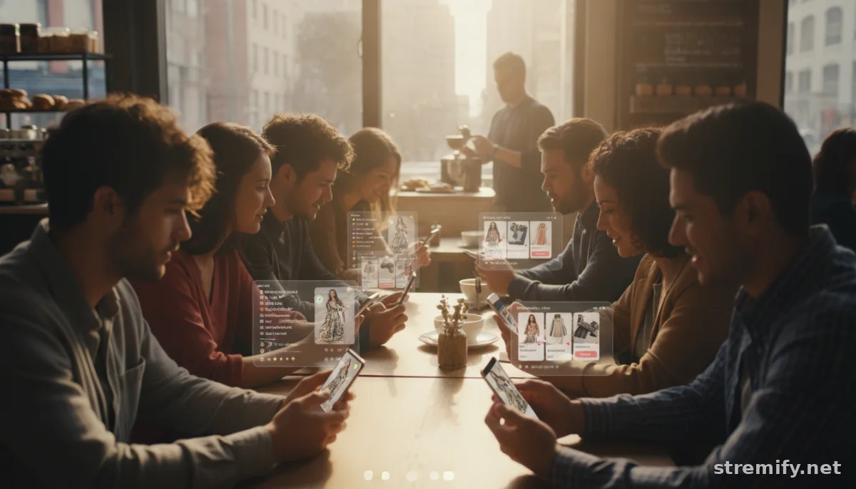 people watching a product launch livestream and interacting with product cards and live chat