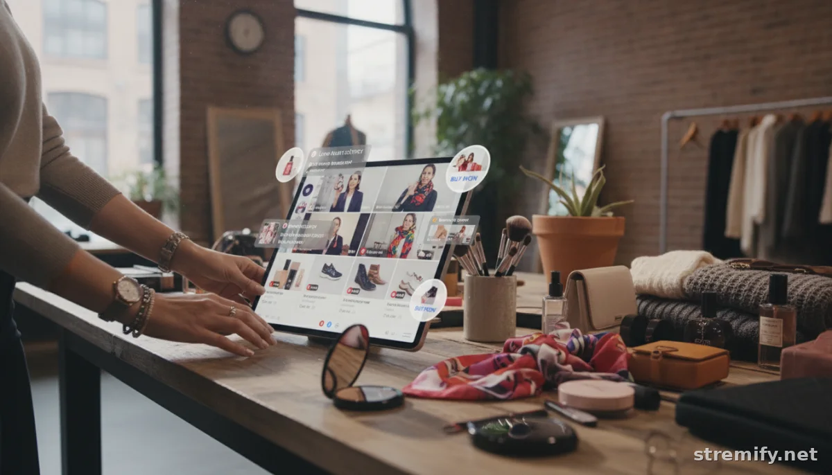 Products showcased for a coordinated live sale streamed across platforms with interactive features