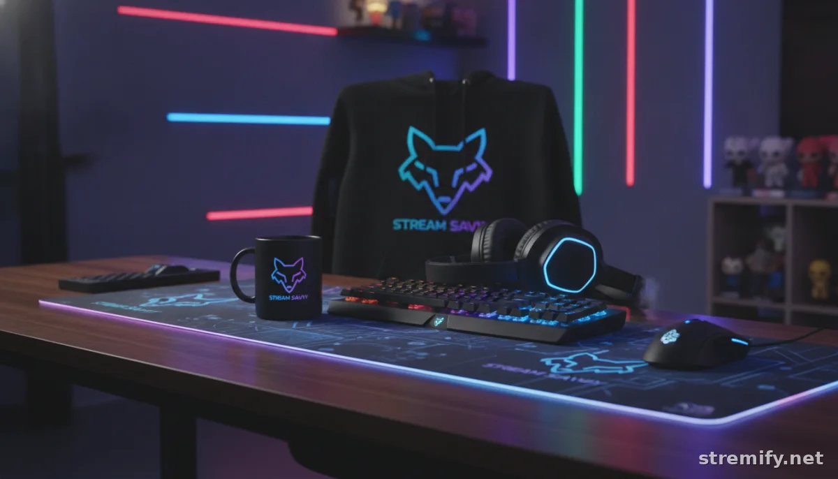 Popular merchandise options for Twitch commerce for creators including hoodies and tech gear