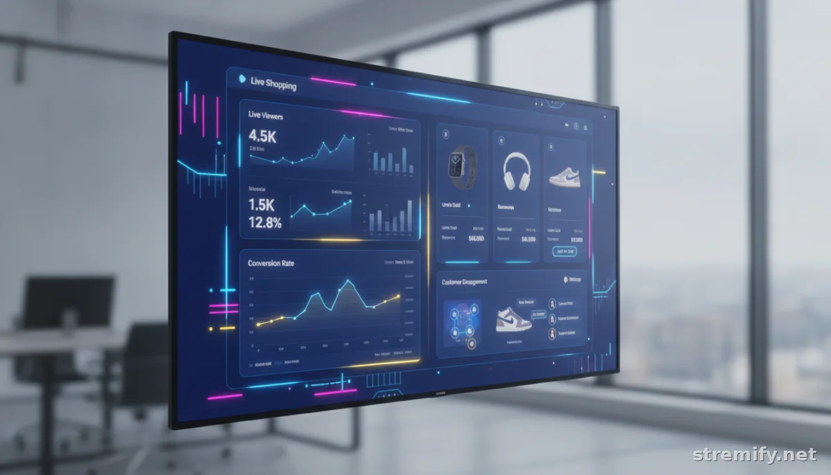 stream shopping analytics tools dashboard with live stats and product analytics