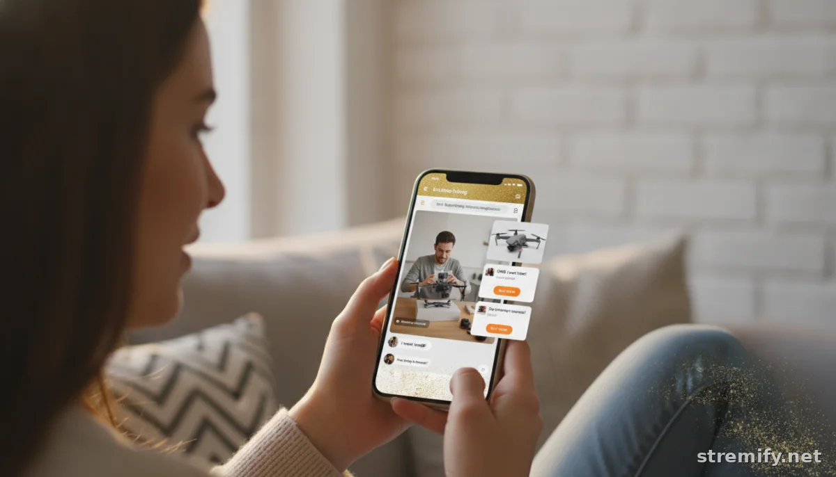 stremifys features displayed in a live shopping interface